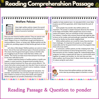 Welfare Policies | Reading Comprehension Passage and Questions