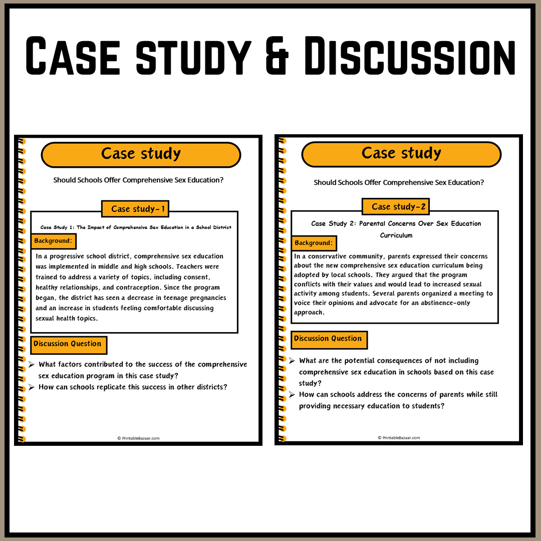 Should Schools Offer Comprehensive Sex Education? | Debate Case Study Worksheet