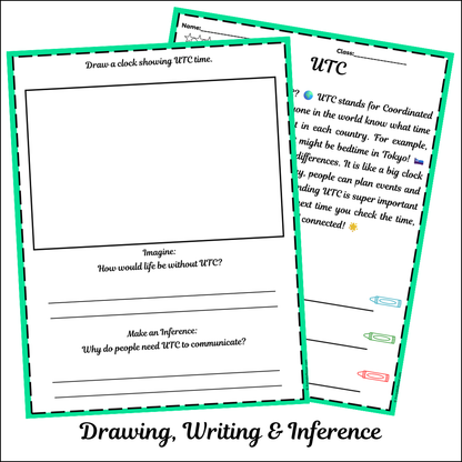 UTC | Short Reading Comprehension Creative Worksheet