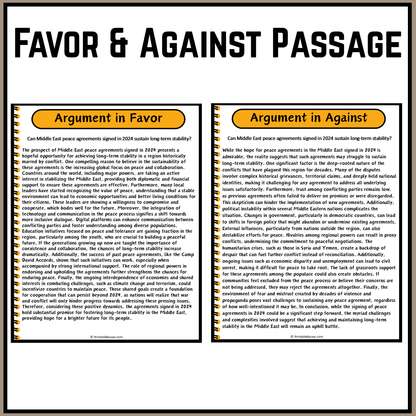 Can Middle East peace agreements signed in 2024 sustain long-term stability? | Debate Case Study Worksheet