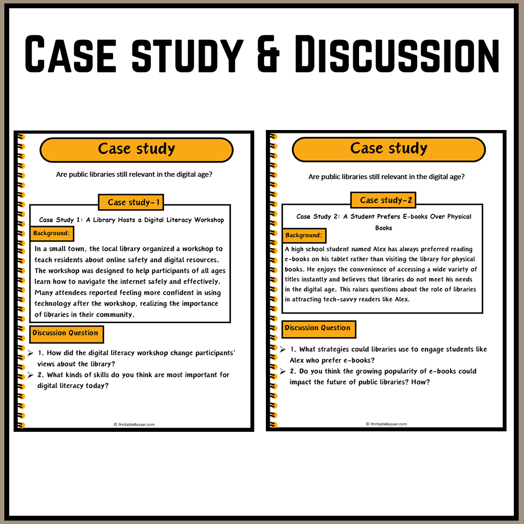 Are public libraries still relevant in the digital age? | Debate Case Study Worksheet