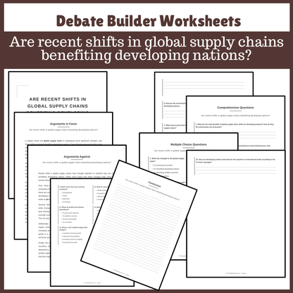 Are recent shifts in global supply chains benefiting developing nations? | Favour and Against Worksheet Printable Activity