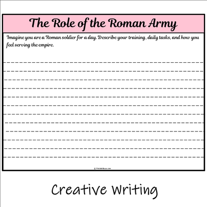 The Role of the Roman Army | Main Idea and Supporting Details Reading Passage and Questions