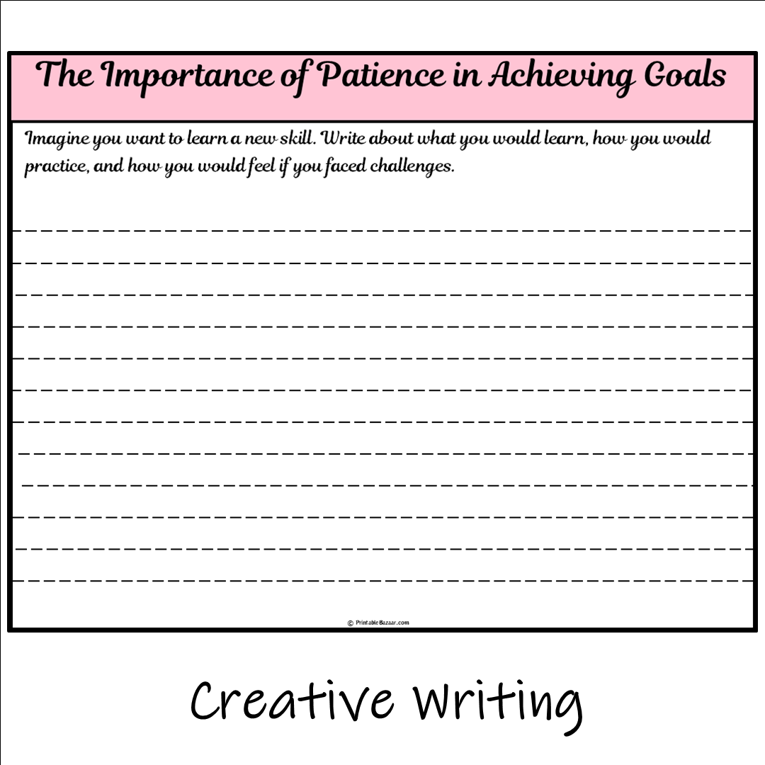 The Importance of Patience in Achieving Goals | Main Idea and Supporting Details Reading Passage and Questions