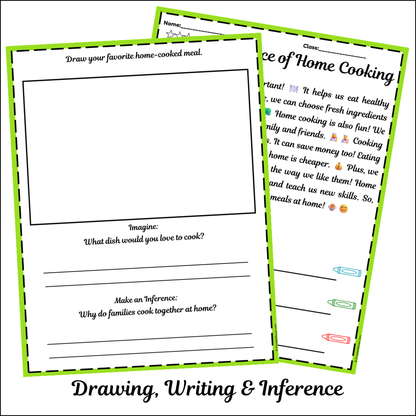 Importance of Home Cooking | Short Reading Comprehension Creative Worksheet