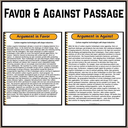 Carbon-negative technologies will shape industries | Debate Case Study Worksheet