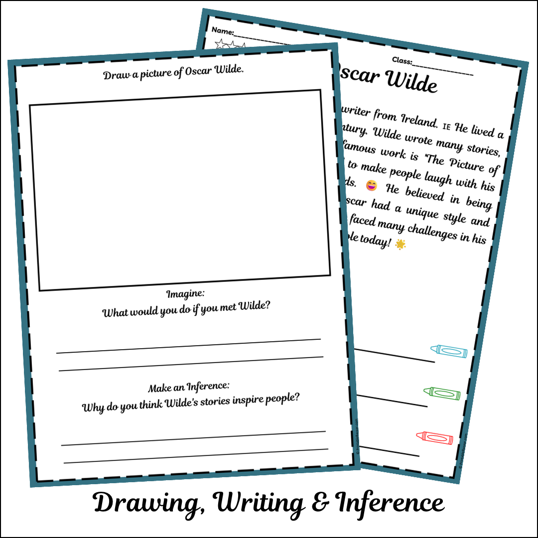 Oscar Wilde | Short Reading Comprehension Creative Worksheet