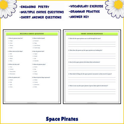 Space Pirates | Poem Grammar Worksheet Printable Activity