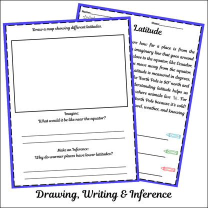 Latitude | Short Reading Comprehension Creative Worksheet
