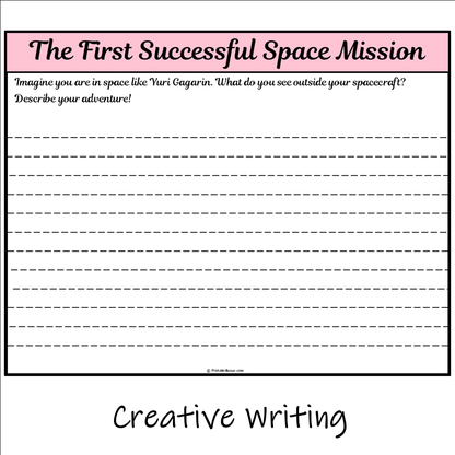 The First Successful Space Mission | Main Idea and Supporting Details Reading Passage and Questions