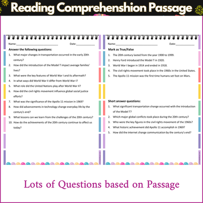 The 20th Century | Reading Comprehension Passage and Questions