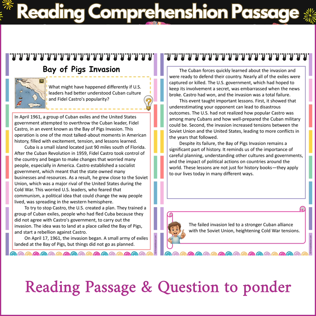 Bay of Pigs Invasion | Reading Comprehension Passage and Questions