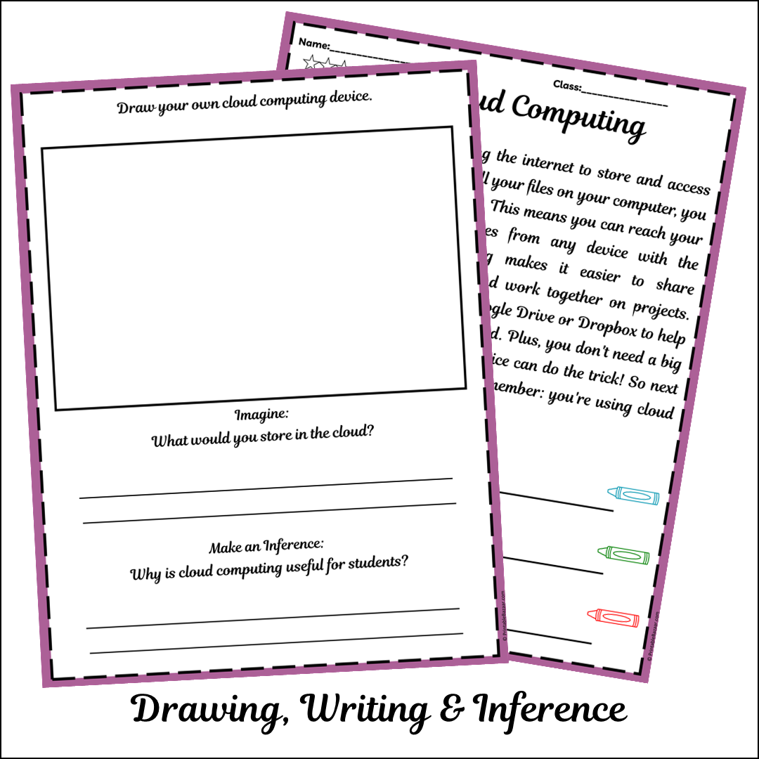 Cloud Computing | Short Reading Comprehension Creative Worksheet