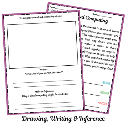 Cloud Computing | Short Reading Comprehension Creative Worksheet