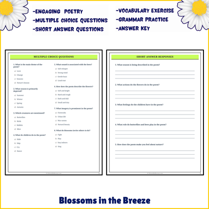 Blossoms in the Breeze | Poem Grammar Worksheet Printable Activity