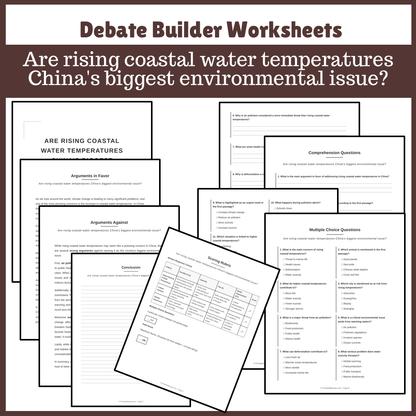 Are rising coastal water temperatures China's biggest environmental issue? | Favour and Against Worksheet Printable Activity
