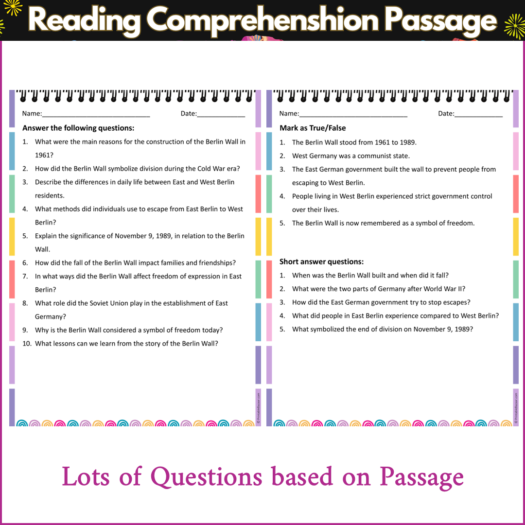 The Berlin Wall | Reading Comprehension Passage and Questions