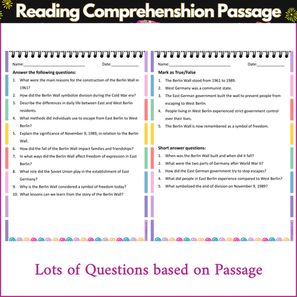 The Berlin Wall | Reading Comprehension Passage and Questions