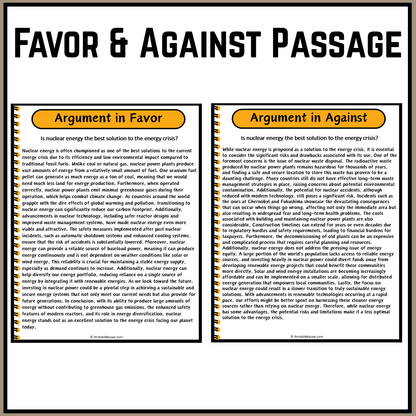 Is nuclear energy the best solution to the energy crisis? | Debate Case Study Worksheet