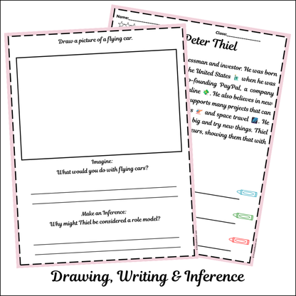 Peter Thiel | Short Reading Comprehension Creative Worksheet
