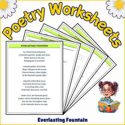 Everlasting Fountain | Poem Grammar Worksheet Printable Activity