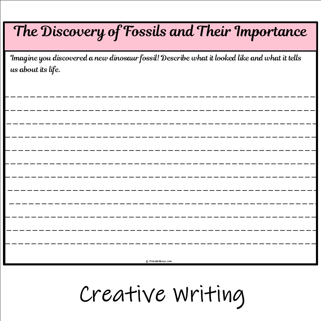 The Discovery of Fossils and Their Importance | Main Idea and Supporting Details Reading Passage and Questions