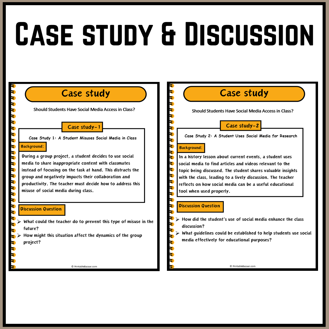 Should Students Have Social Media Access in Class? | Debate Case Study Worksheet