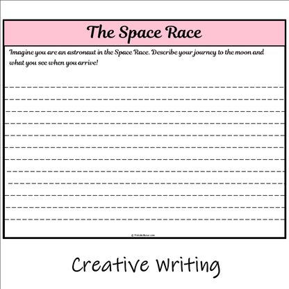 The Space Race | Main Idea and Supporting Details Reading Passage and Questions