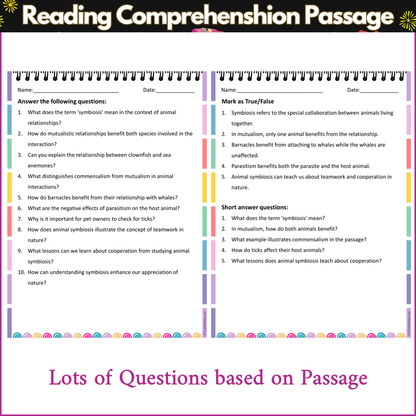 Animal Symbiosis | Reading Comprehension Passage and Questions