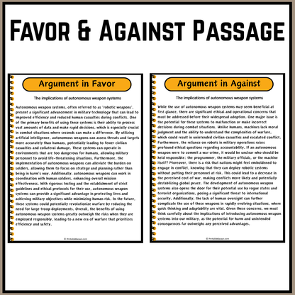 The implications of autonomous weapon systems | Debate Case Study Worksheet