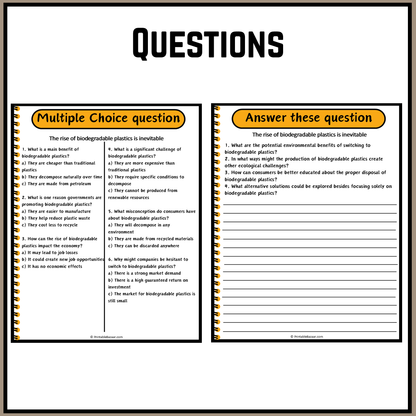 The rise of biodegradable plastics is inevitable | Debate Case Study Worksheet