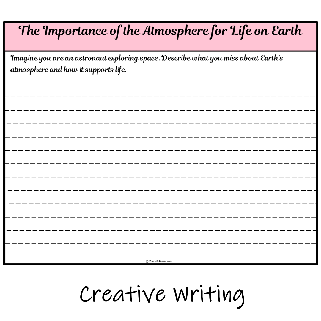 The Importance of the Atmosphere for Life on Earth | Main Idea and Supporting Details Reading Passage and Questions