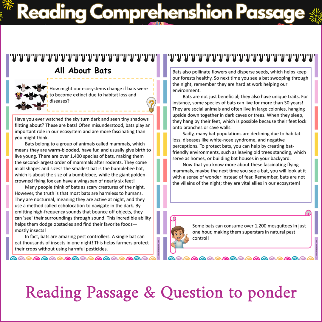 All About Bats | Reading Comprehension Passage and Questions