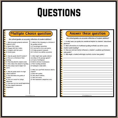 Are school grades an accurate reflection of student abilities? | Debate Case Study Worksheet