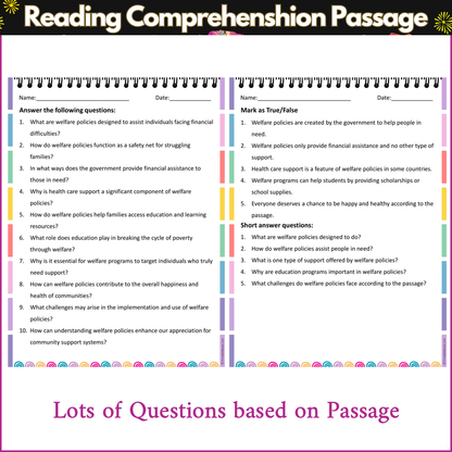Welfare Policies | Reading Comprehension Passage and Questions