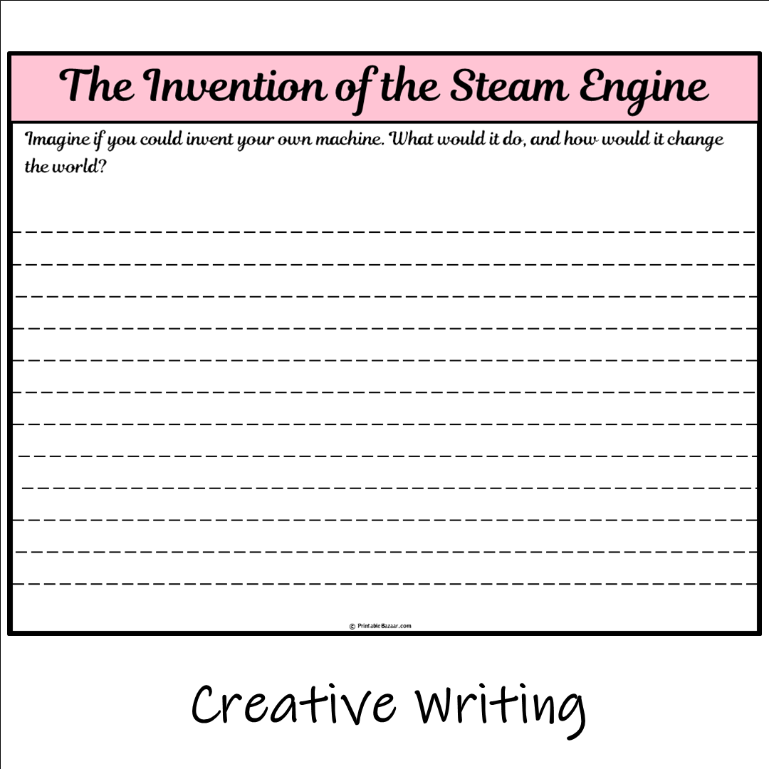 The Invention of the Steam Engine | Main Idea and Supporting Details Reading Passage and Questions