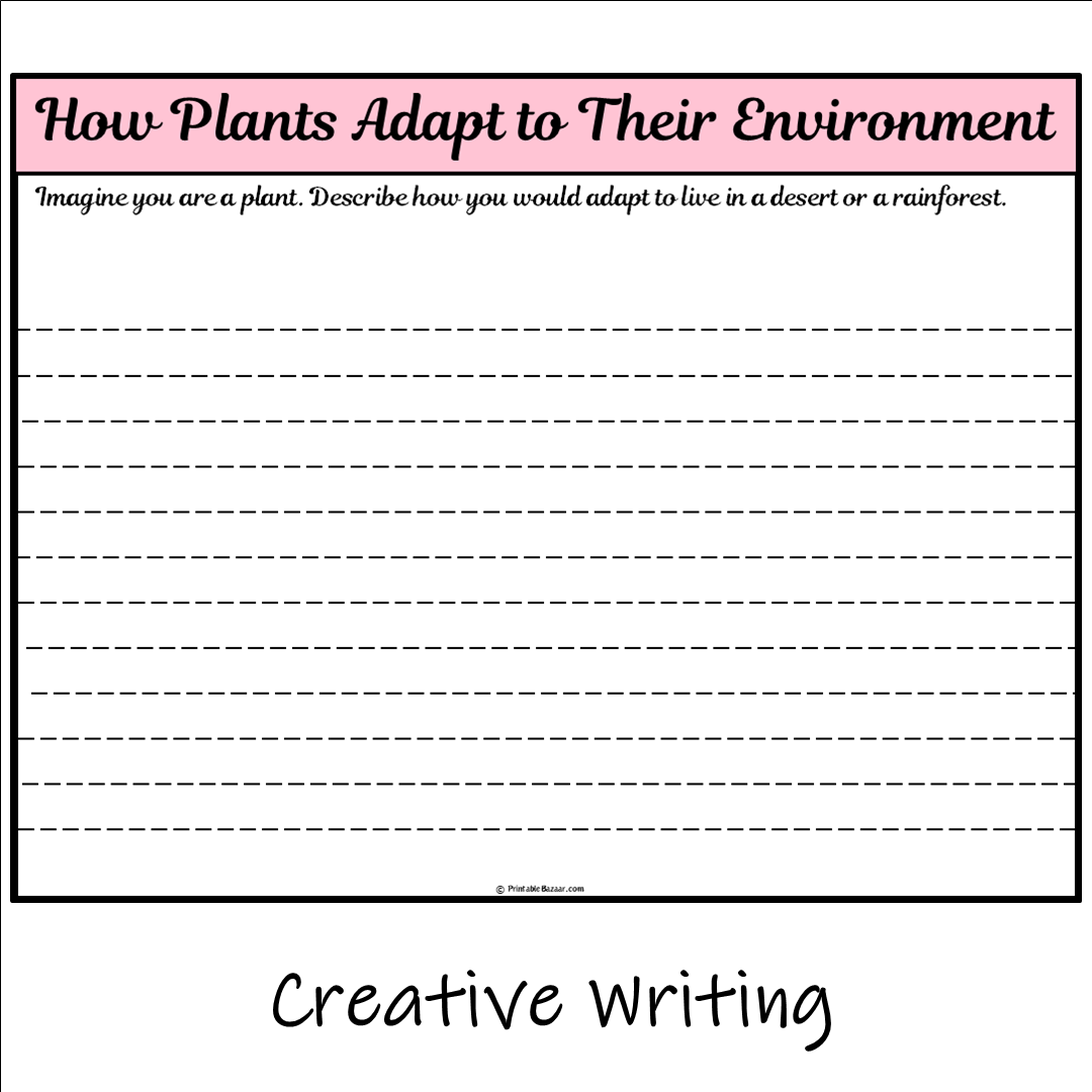 How Plants Adapt to Their Environment | Main Idea and Supporting Details Reading Passage and Questions