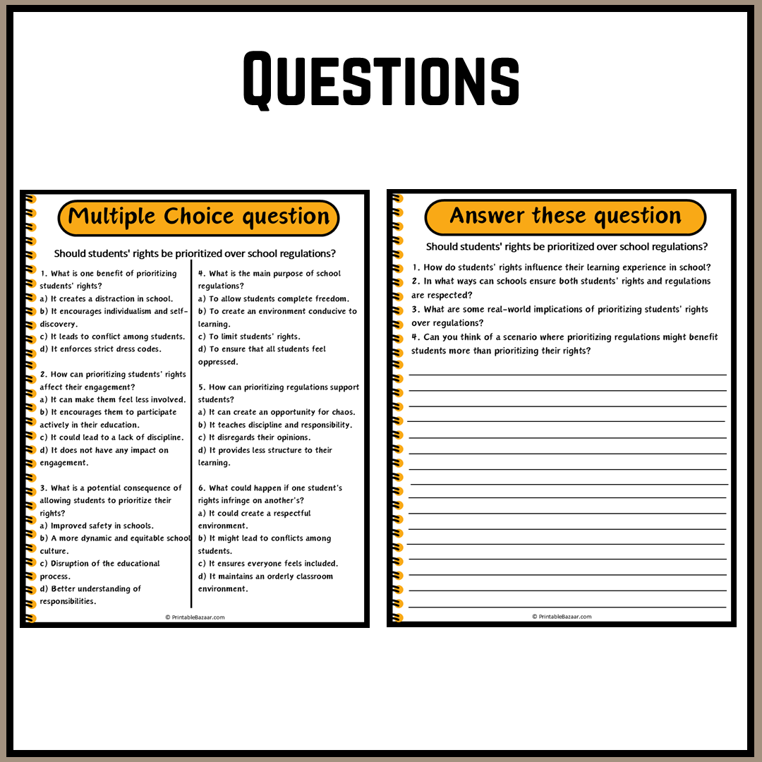 Should students' rights be prioritized over school regulations? | Debate Case Study Worksheet