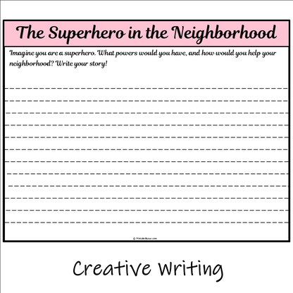 The Superhero in the Neighborhood | Main Idea and Supporting Details Reading Passage and Questions