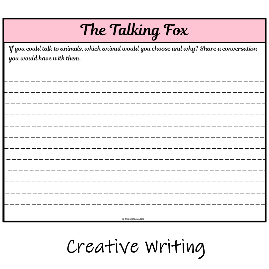 The Talking Fox | Main Idea and Supporting Details Reading Passage and Questions