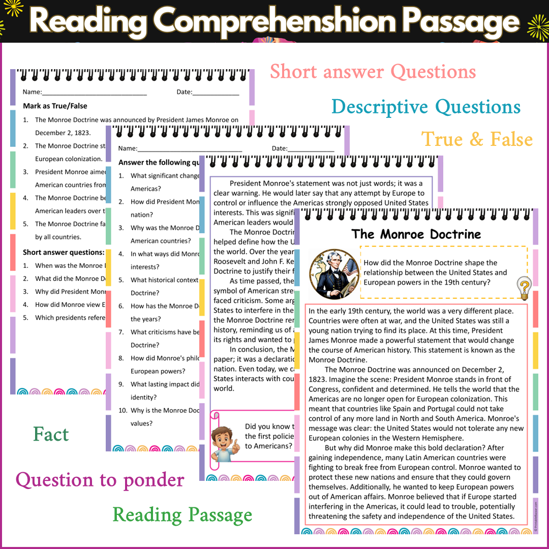 The Monroe Doctrine | Reading Comprehension Passage and Questions