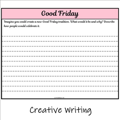 Good Friday | Main Idea and Supporting Details Reading Passage and Questions