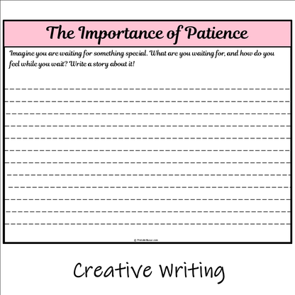 The Importance of Patience | Main Idea and Supporting Details Reading Passage and Questions