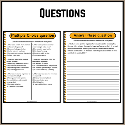 Does mass urbanization cause more harm than good? | Debate Case Study Worksheet