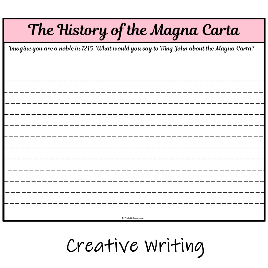 The History of the Magna Carta | Main Idea and Supporting Details Reading Passage and Questions