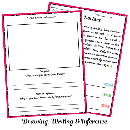 Doctors | Short Reading Comprehension Creative Worksheet