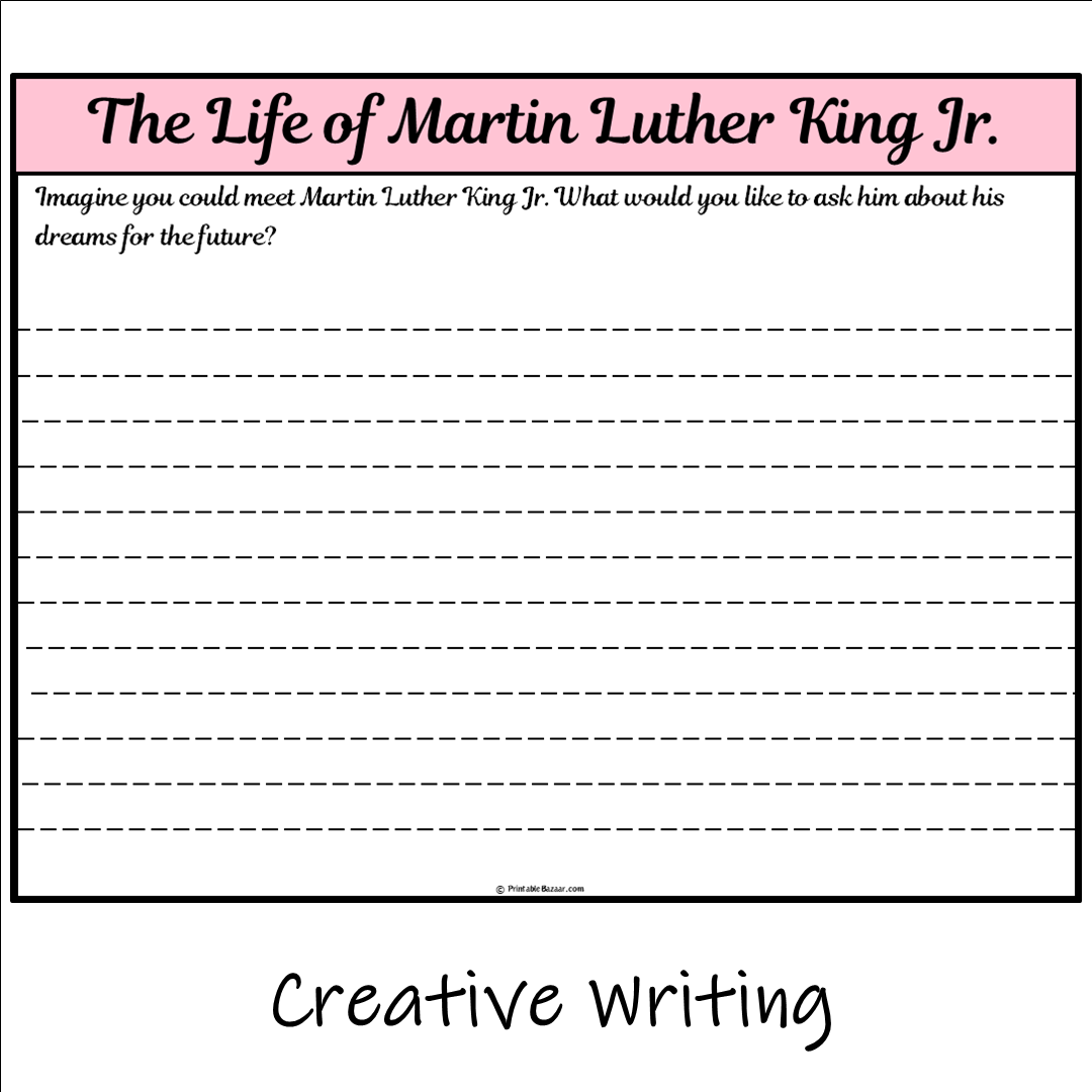 The Life of Martin Luther King Jr. | Main Idea and Supporting Details Reading Passage and Questions