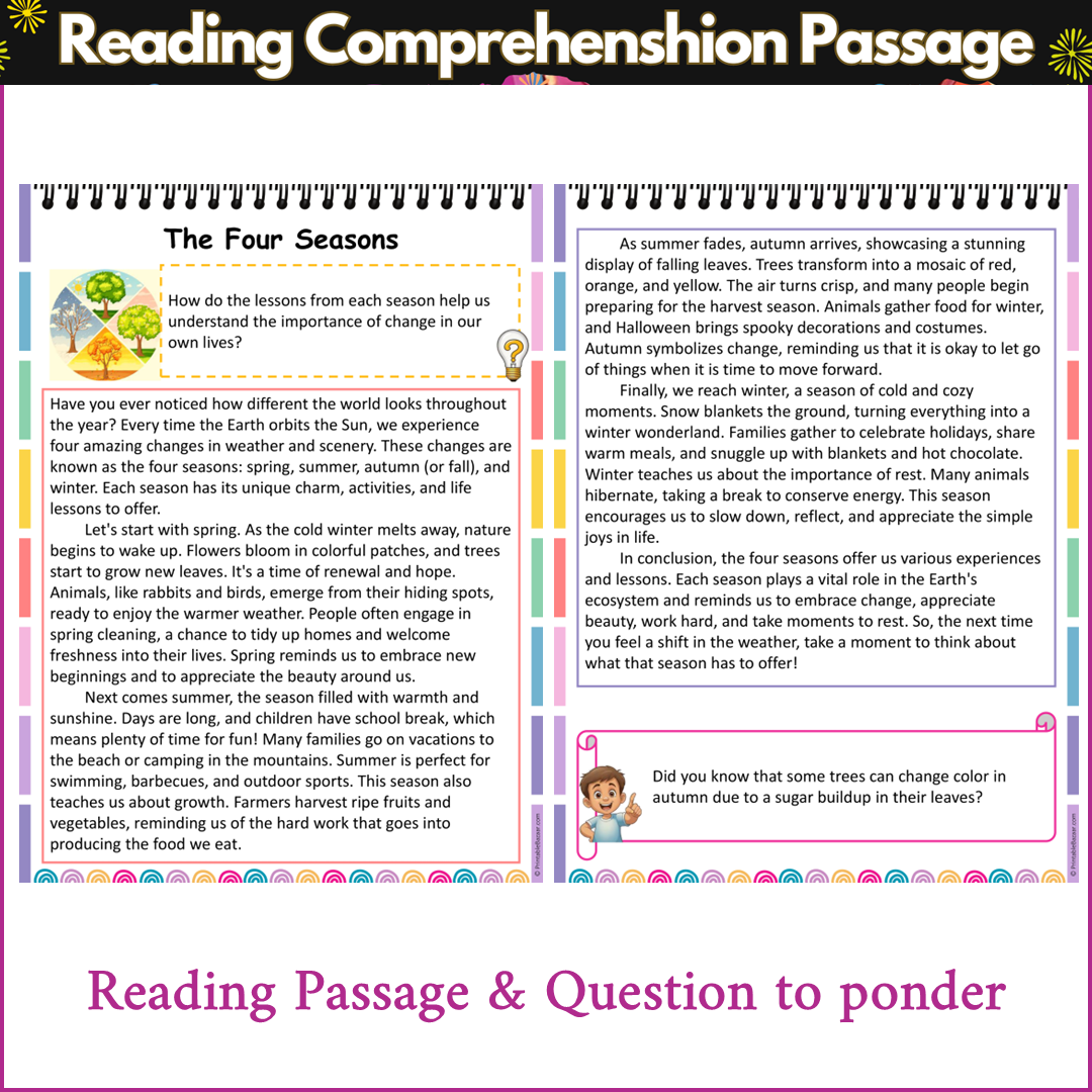 The Four Seasons | Reading Comprehension Passage and Questions