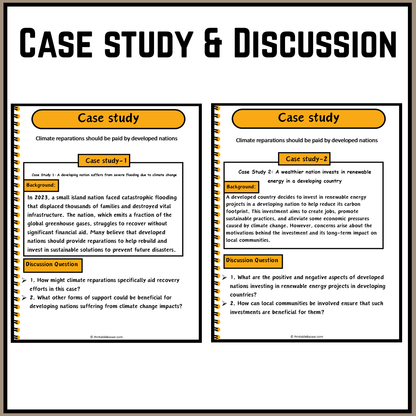 Climate reparations should be paid by developed nations | Debate Case Study Worksheet