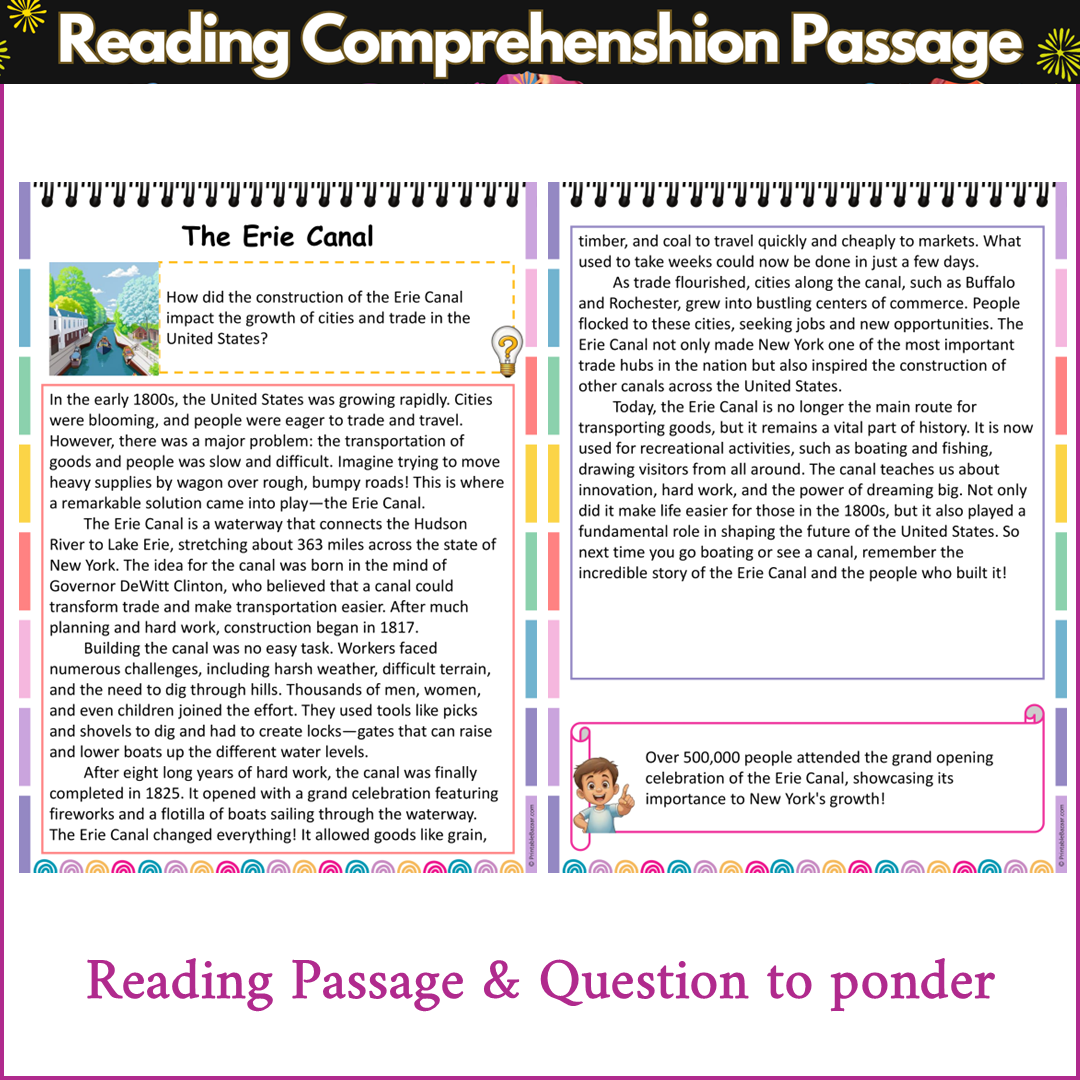 The Erie Canal | Reading Comprehension Passage and Questions